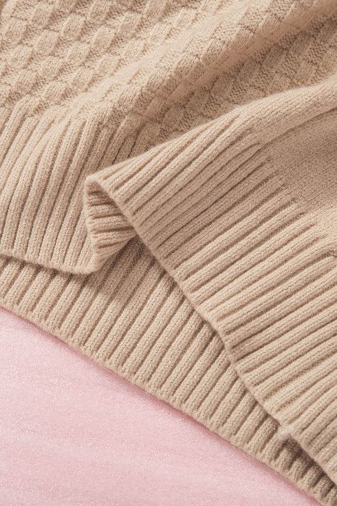 V-Neck Twist Knitted Vest Sweater